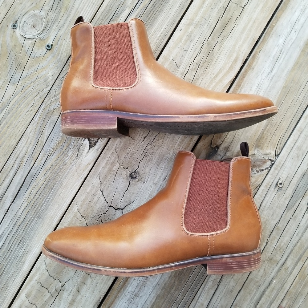 Chelsea Boots Brown Cognac Leather Dress Casual